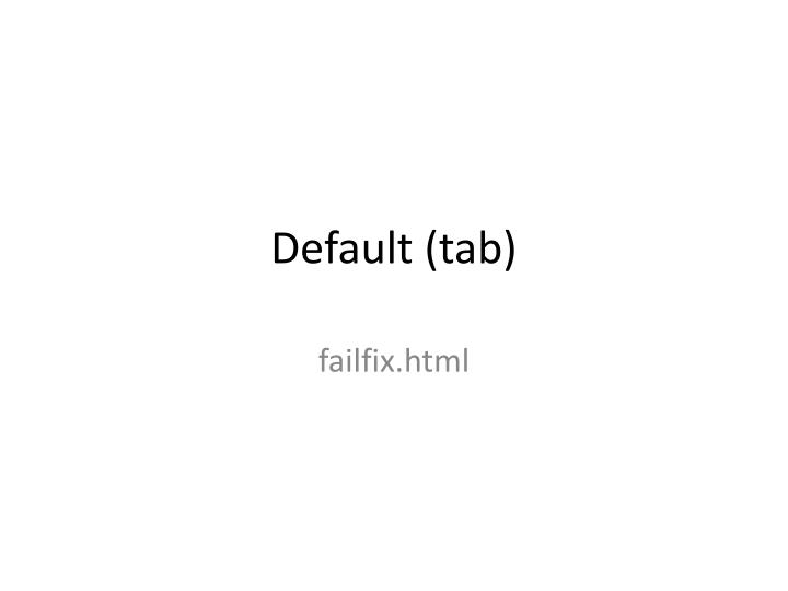 default tab n.