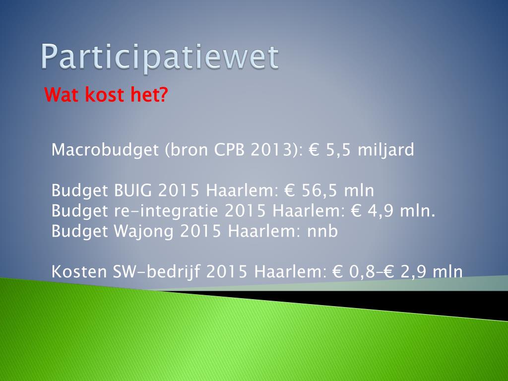 PPT - Decentralisatie Participatiewet sociaal domein PowerPoint