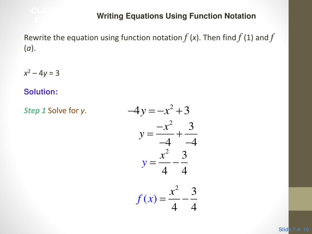 PPT - 19.19 Function Notation and Linear Functions PowerPoint