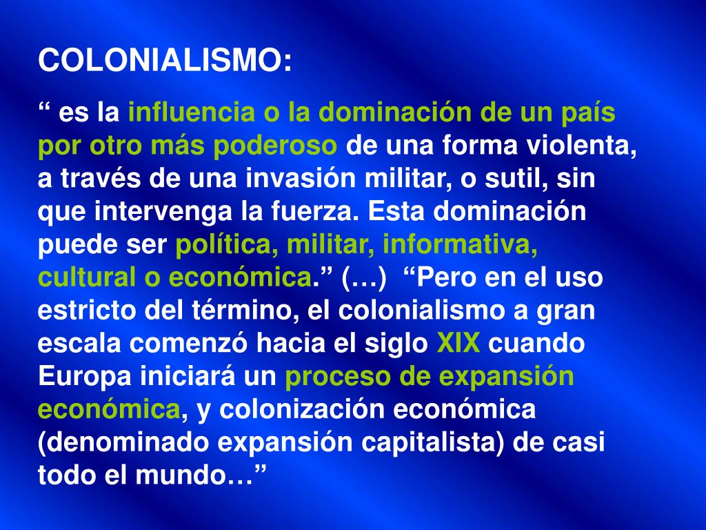 PPT EL IMPERIALISMO Y COLONIALISMO DEL SIGLO XIX