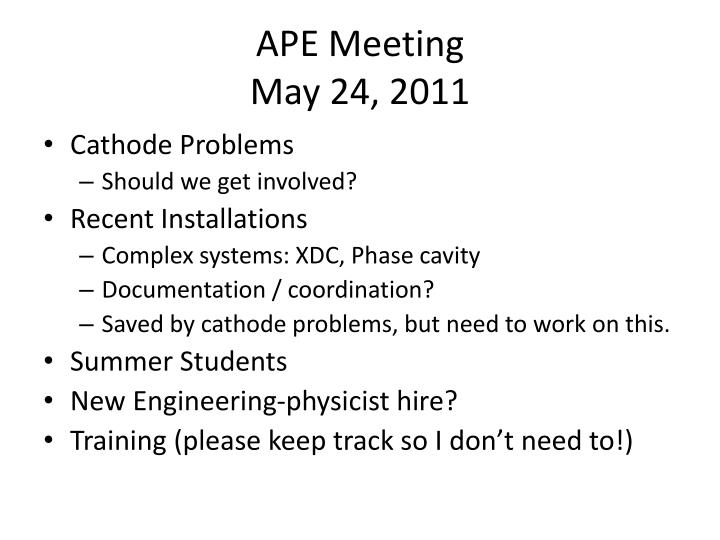ape meeting may 24 2011 n.