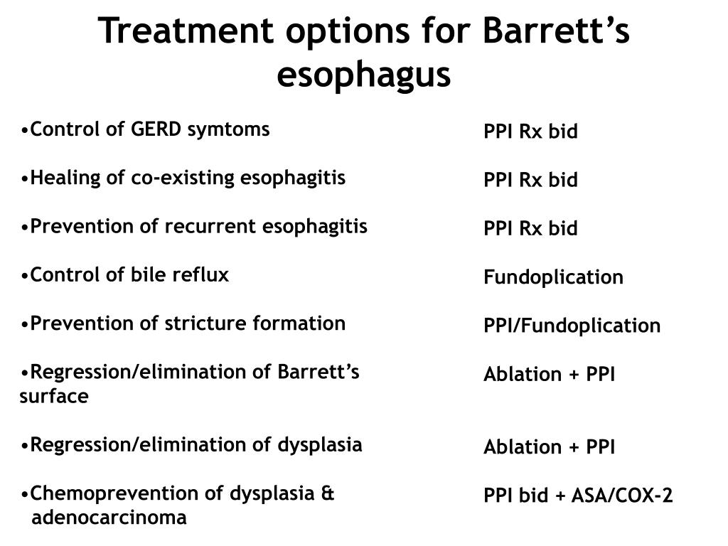 PPT Best Treatment for Barrett's esophagus is Medical PowerPoint