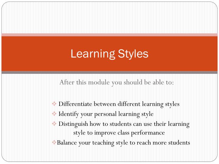 learning styles n.