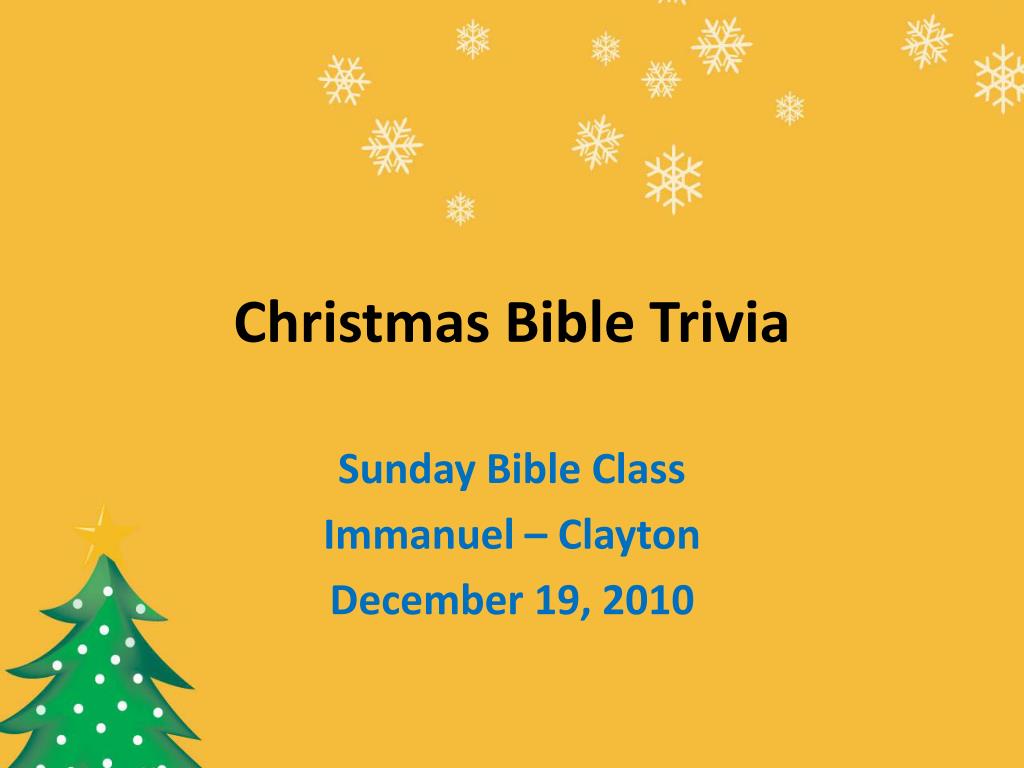 Ppt Christmas Bible Trivia Powerpoint Presentation Free Download Id 3457160