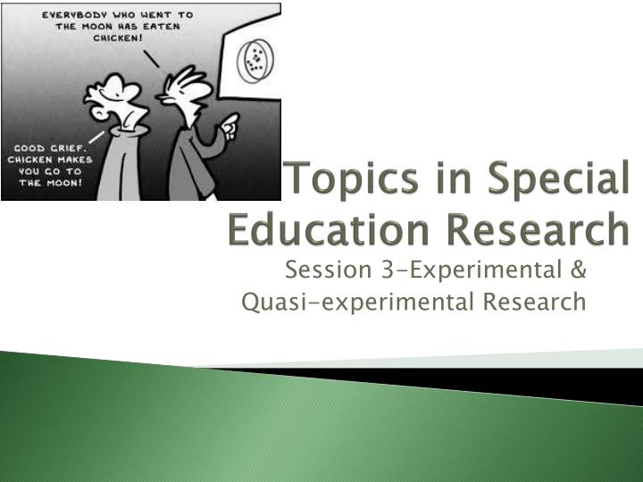 research topics special education