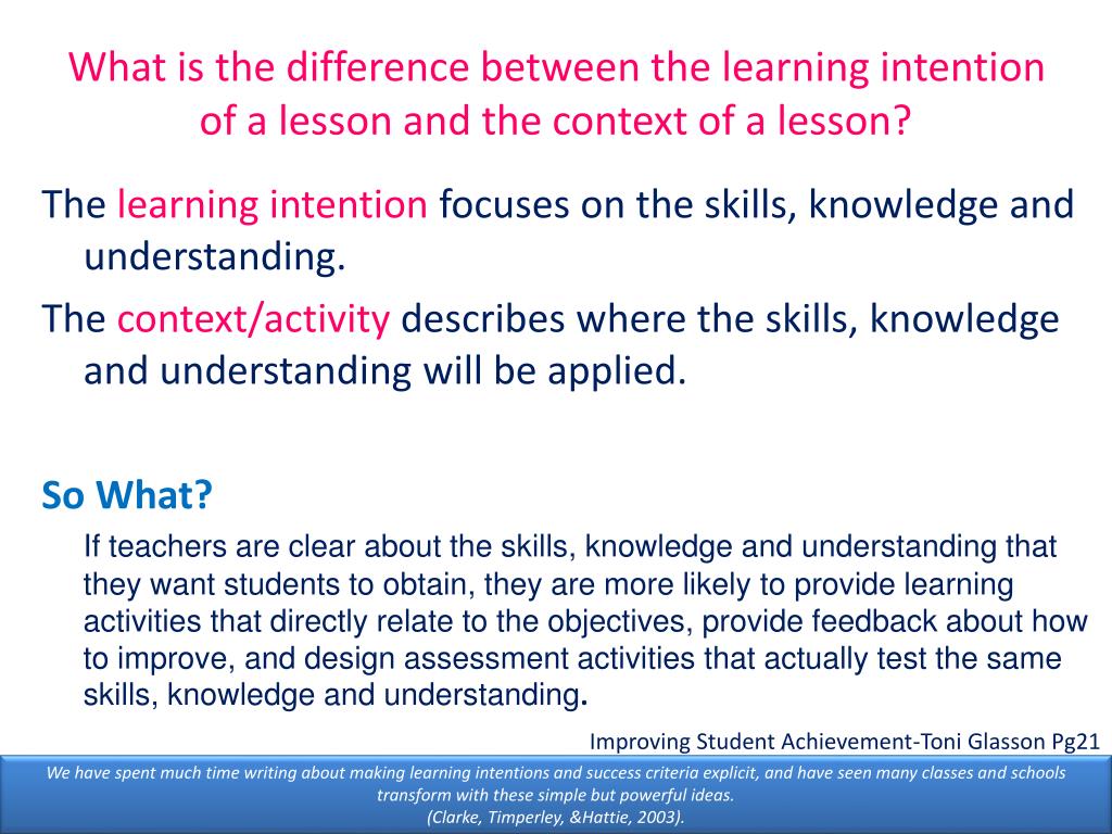 PPT Learning Intentions & Success Criteria Supporting us to close the loop on an effective