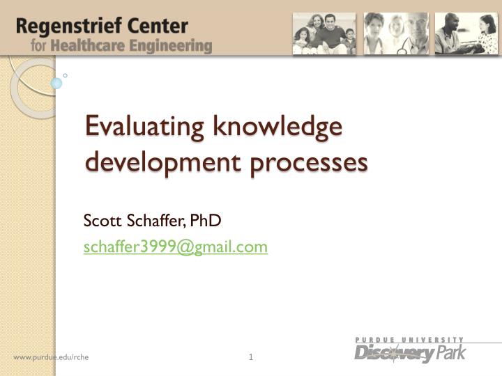 evaluating knowledge development processes n.