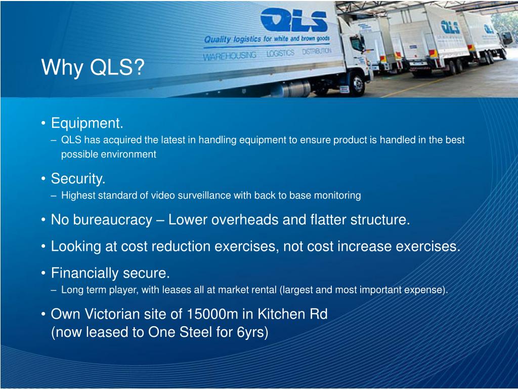PPT QLS Quality Logistics Services PowerPoint Presentation, free