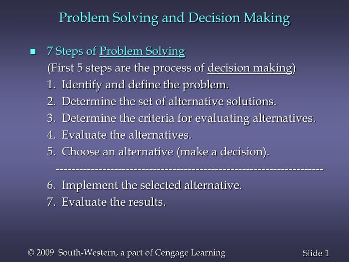 problem solving and decision making presentation