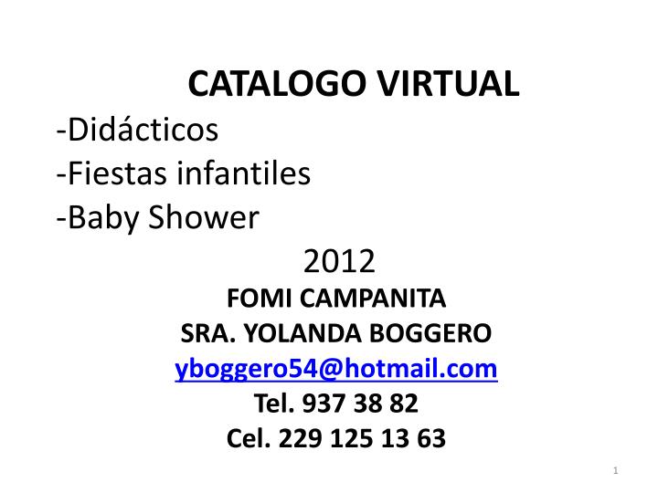 catalogo virtual did cticos fiestas infantiles baby shower 2012 n.