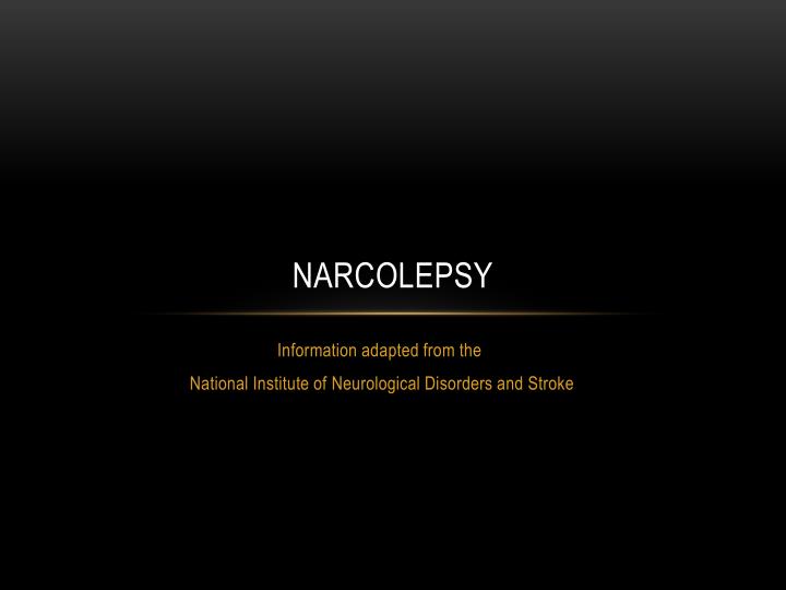 narcolepsy n.