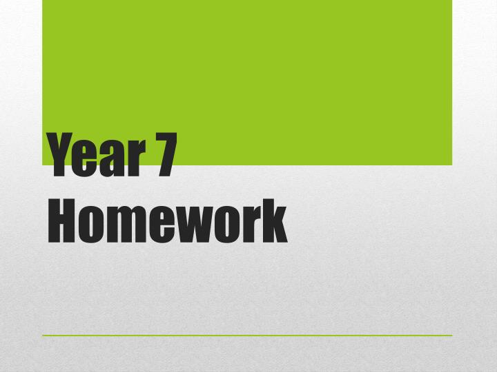 science homework year 7