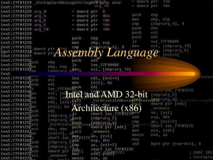 assembly language n.