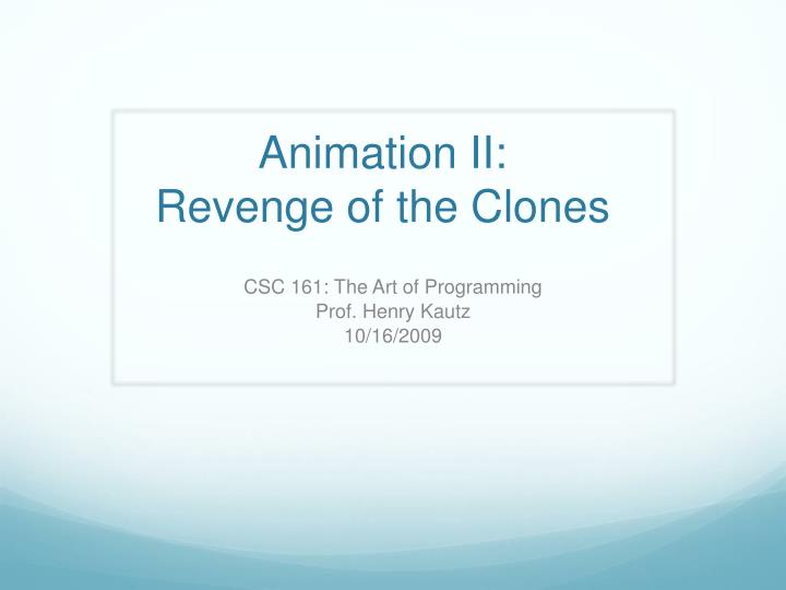 animation ii revenge of the clones n.