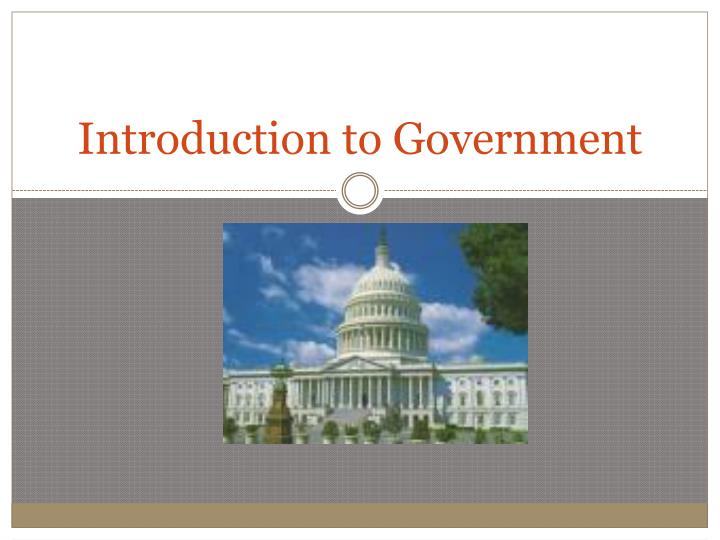 introduction to government assignment