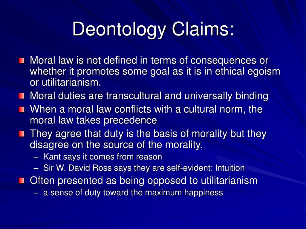 discuss the case study from the perspective of deontology