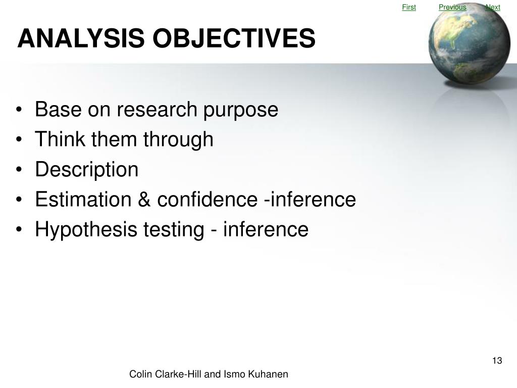 analytical objectives of quantitative research