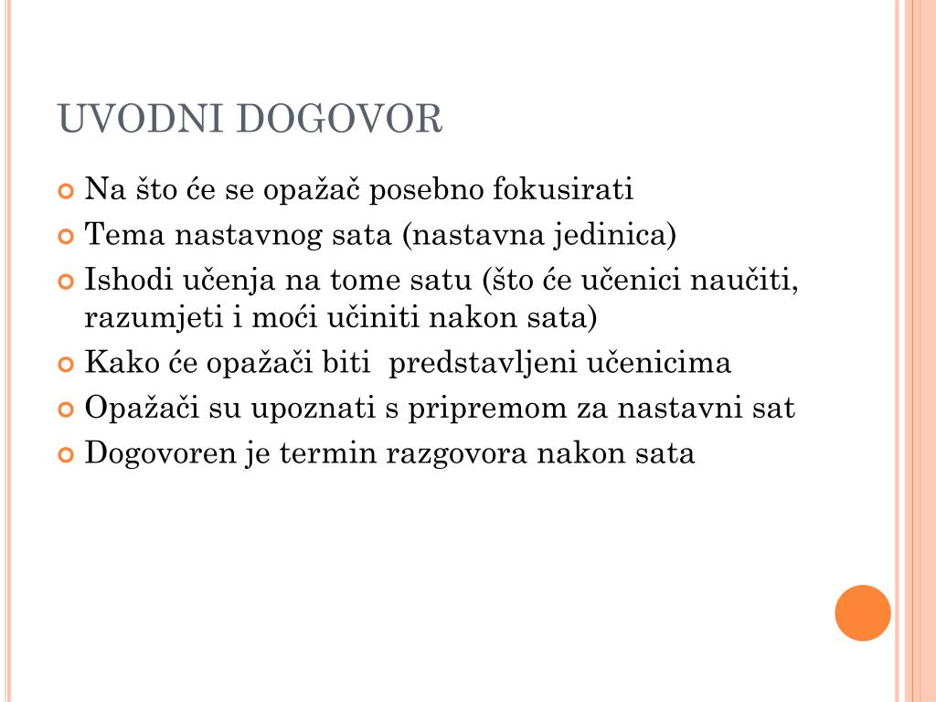 Povratni termin za upoznavanje
