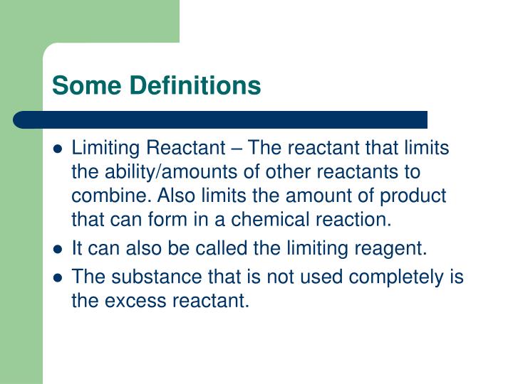 PPT - Limiting Reactants PowerPoint Presentation - ID:3469501