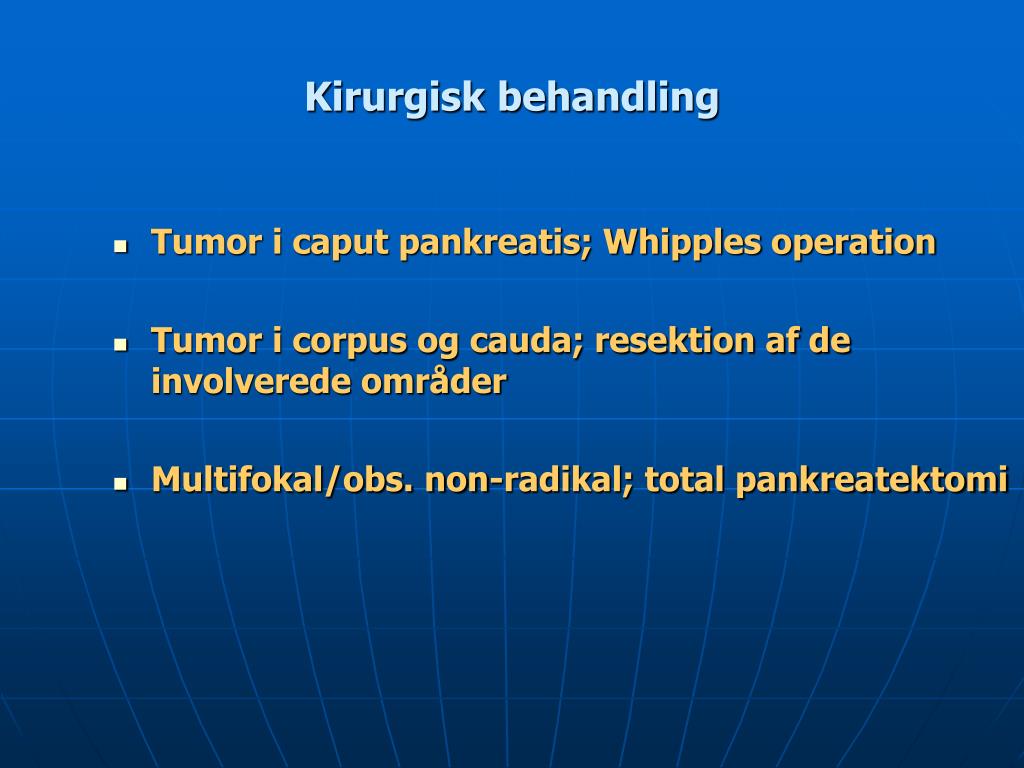 PPT - Cancer Pancreatis Diagnostik og behandling PowerPoint ...