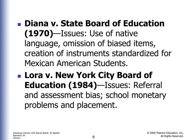 ppt chapter 9 measures of intelligence and adaptive behavior diana vs board of education