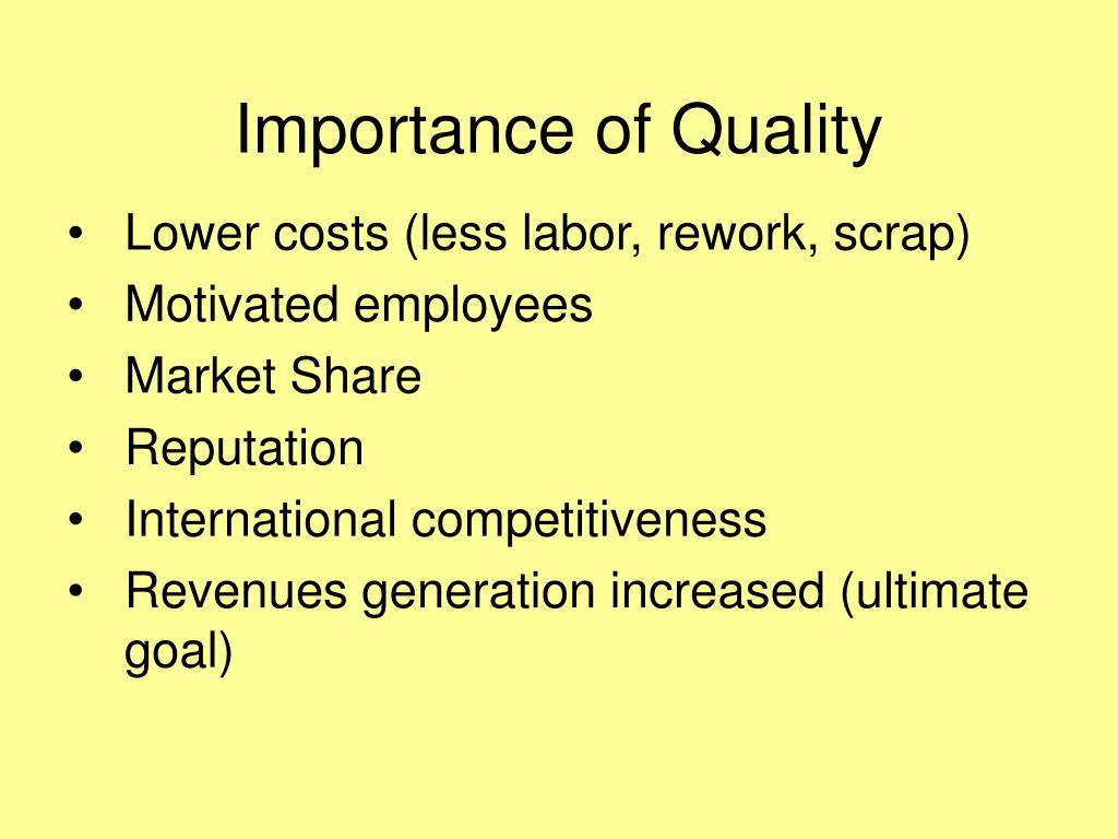 what is the characteristics of a good quality presentation