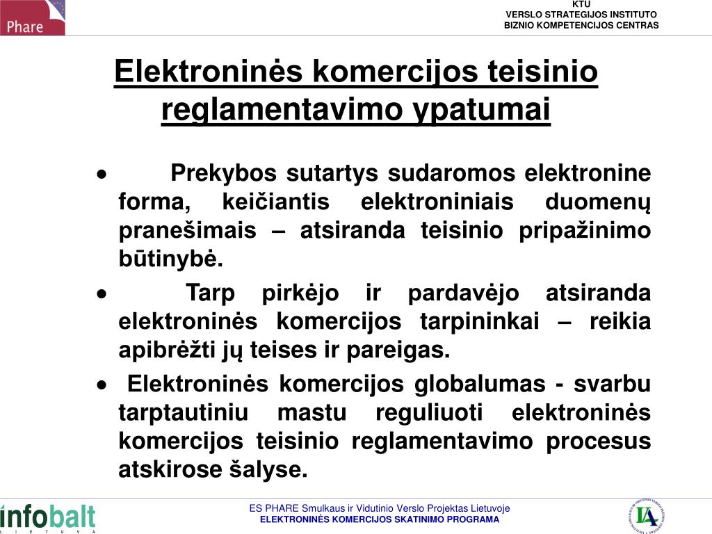 nuosavybės teise priklausančios elektroninės prekybos sistemos)