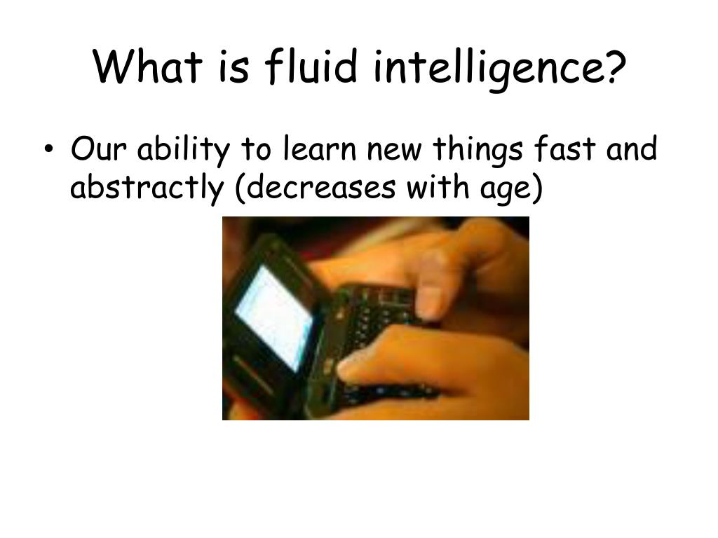 fluid intelligence consists of