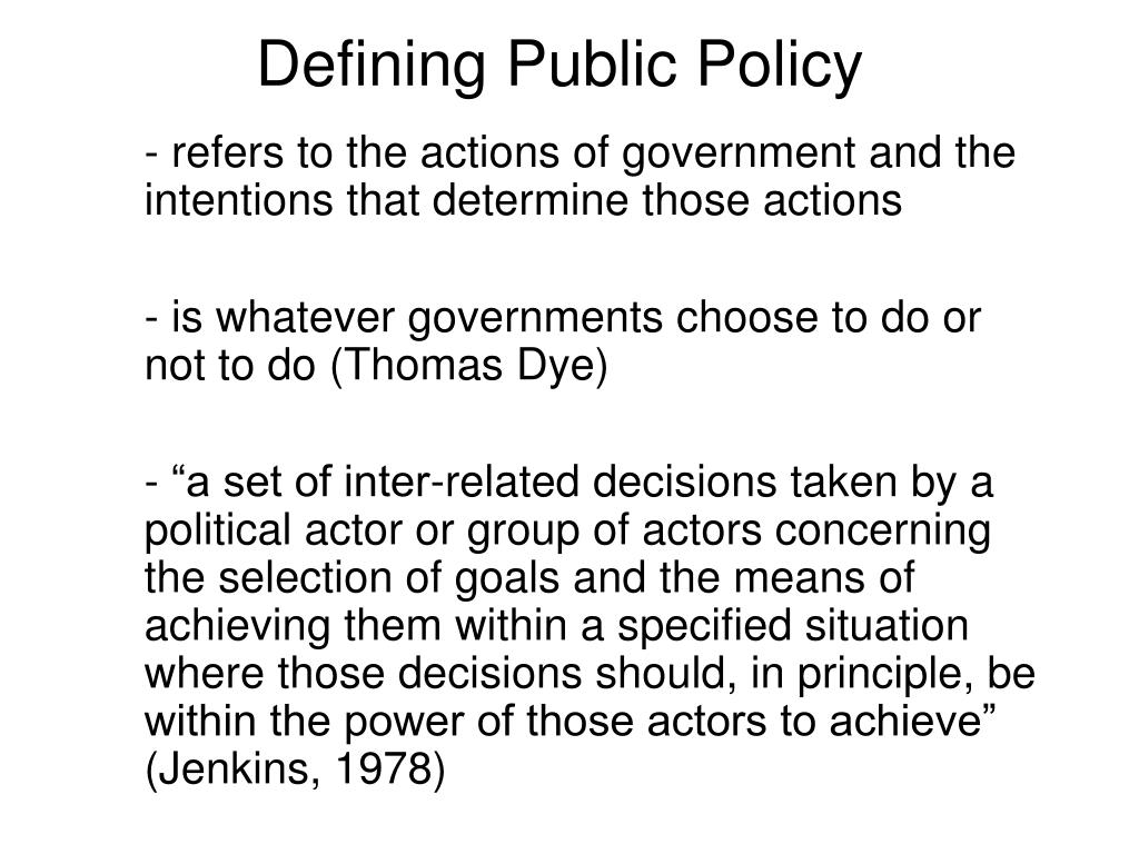 definition of public policy essay