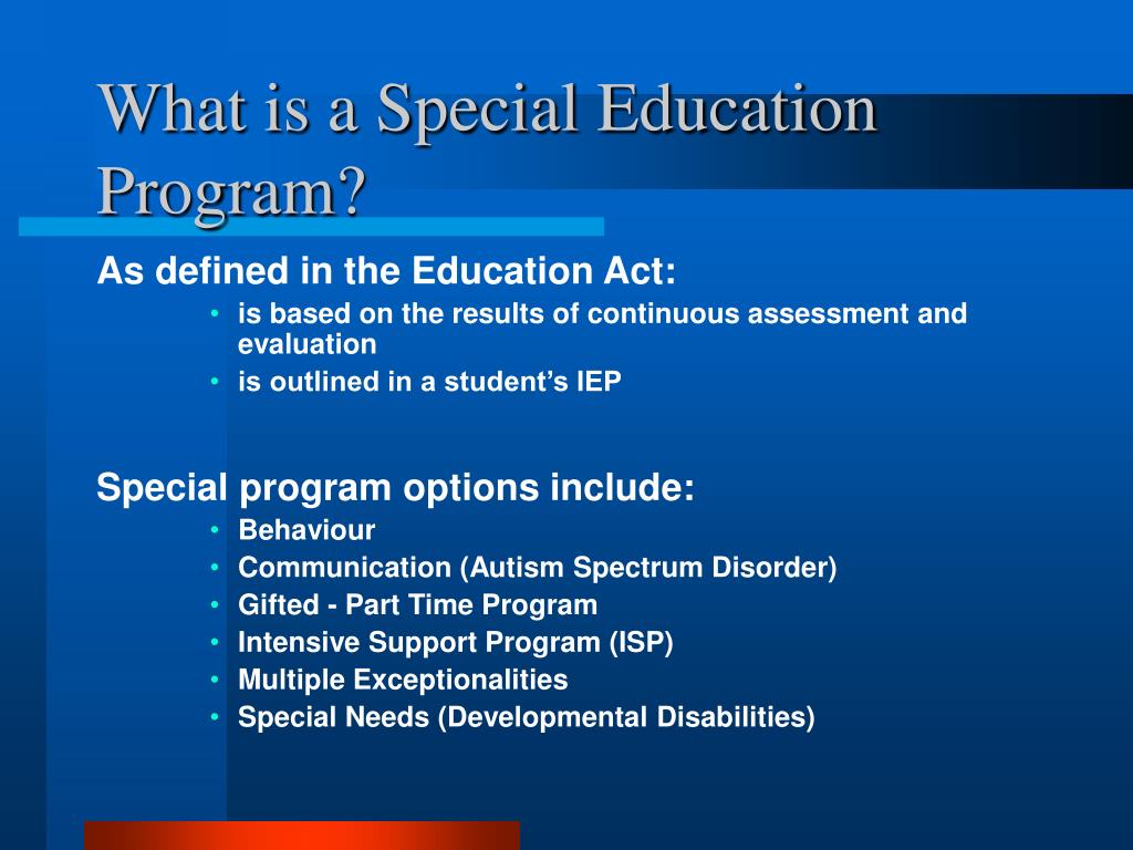 What Is A Special Education Program What Is A Special Education Program
