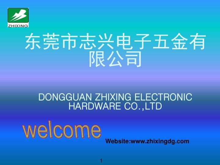PPT 东莞市志兴电子五金有限公司 DONGGUAN ZHIXING ELECTRONIC HARDWARE CO.,LTD