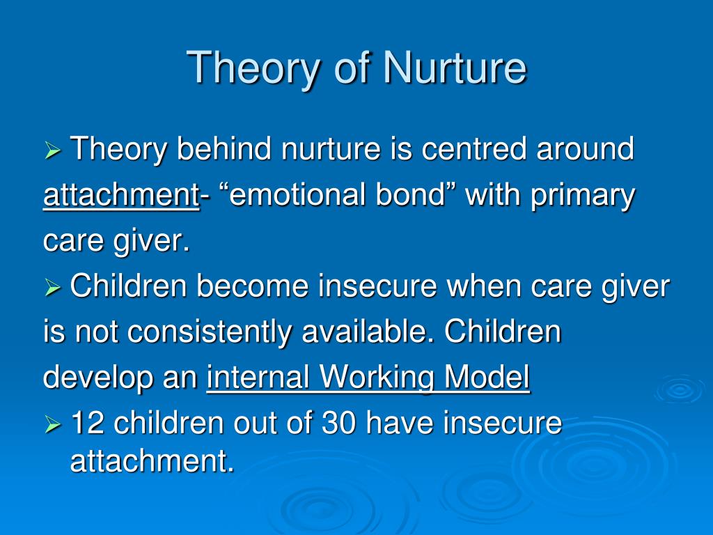 what is the thesis of nurture
