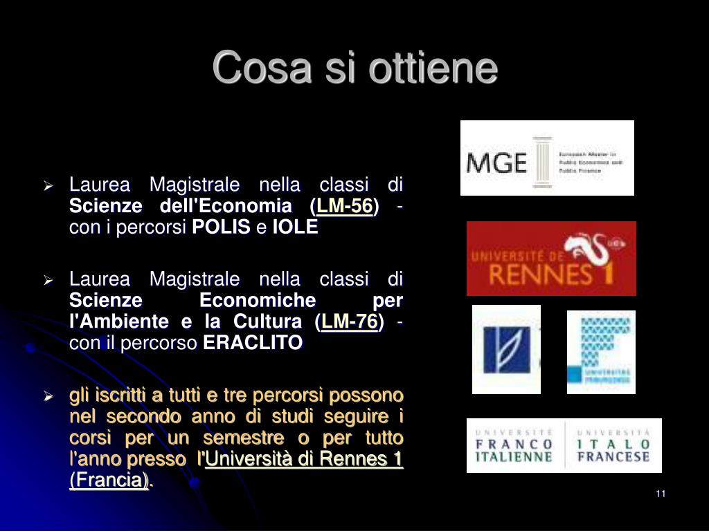 PPT - Scienze dell'Economia (LM-56) Scienze Economiche per l'ambiente