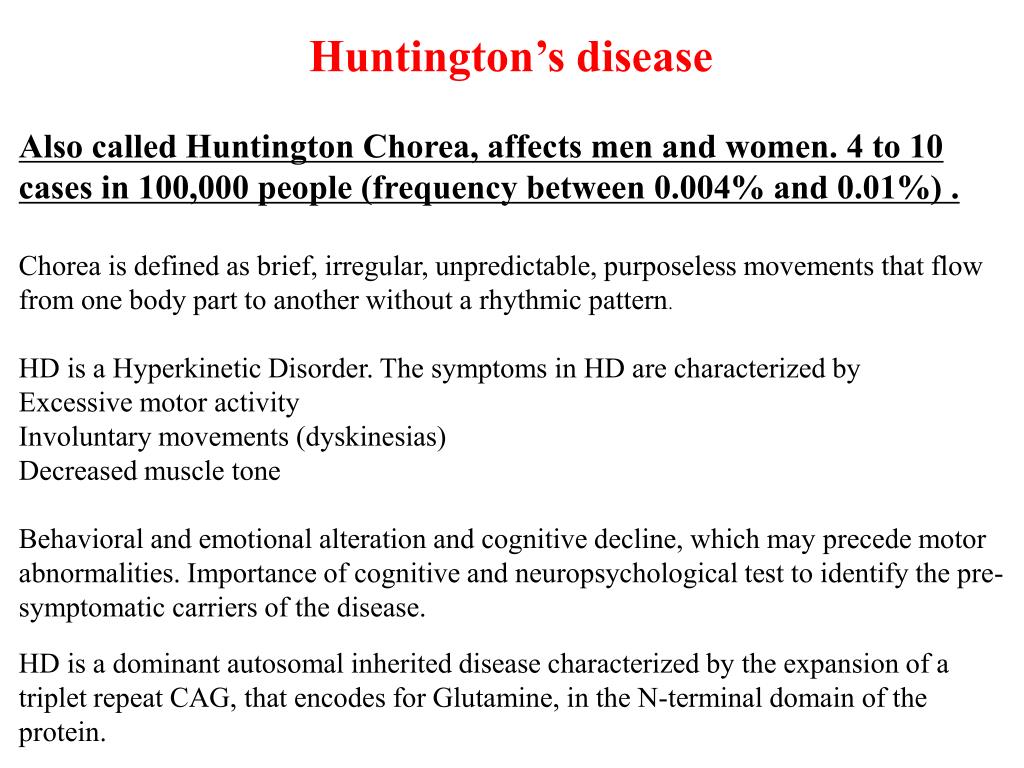 ppt - huntington's disease powerpoint presentation - id:3480909