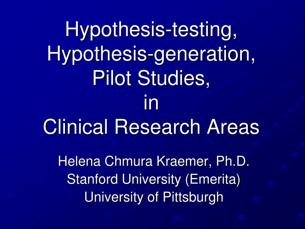 hypothesis in clinical research