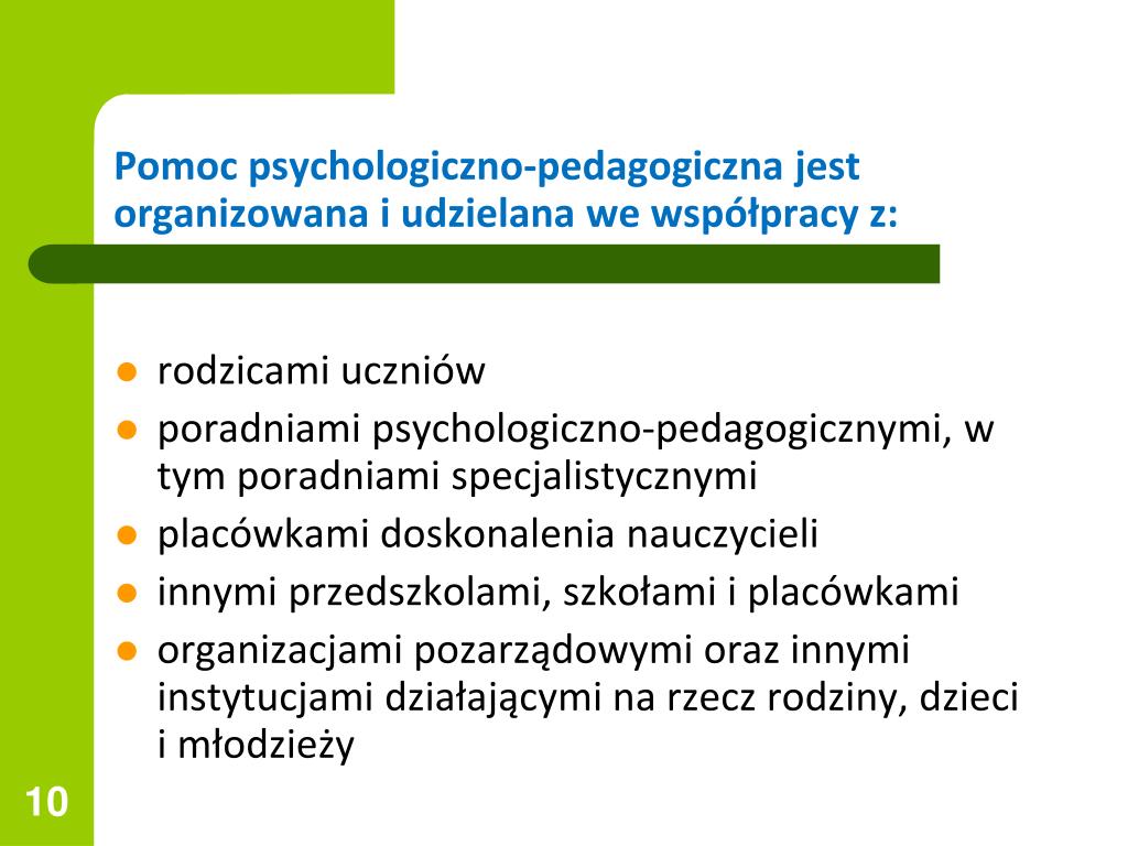 Ocena Efektywności Pomocy Psychologiczno Pedagogicznej 2018 Wzór PPT - Zasady udzielania i organizacji pomocy psychologiczno