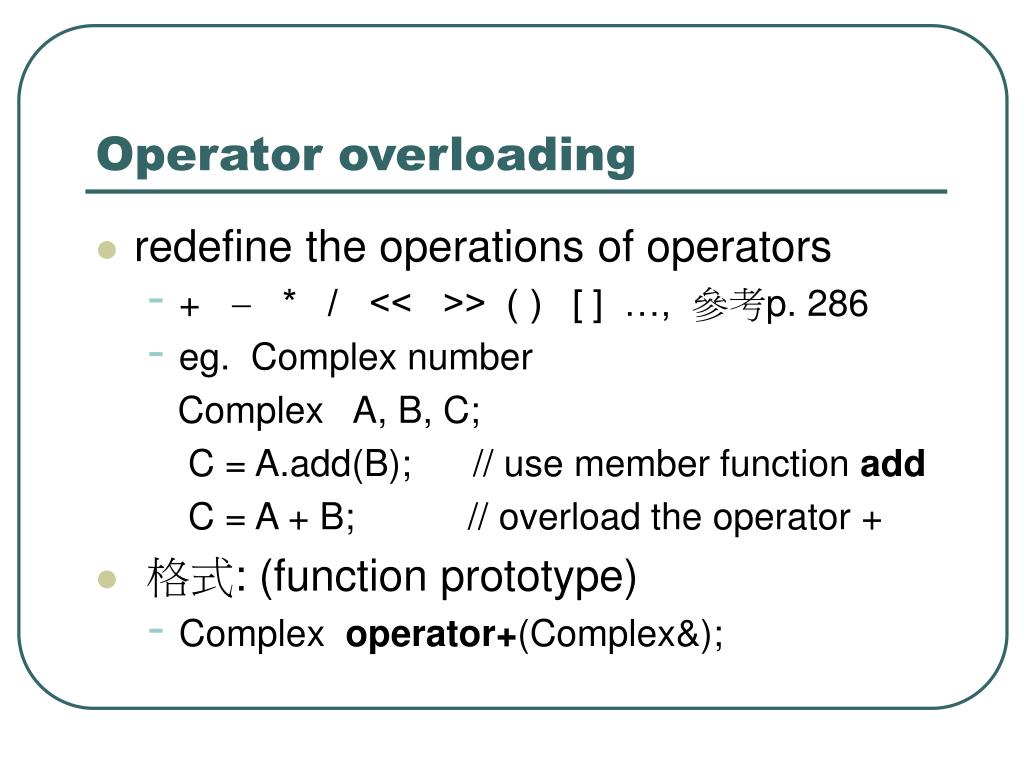 Operator function