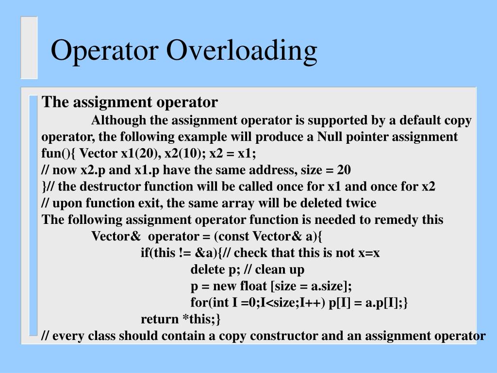 PPT - Operator Overloading PowerPoint Presentation, free download -  ID:3484426