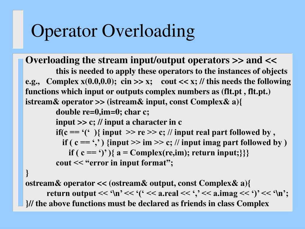 PPT - Operator Overloading PowerPoint Presentation, free download -  ID:3484426