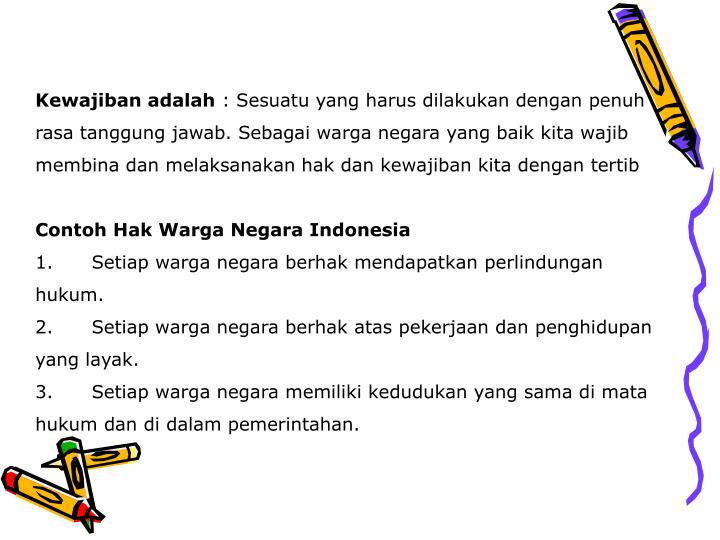 PPT - HAK DAN KEWAJIBAN PowerPoint Presentation - ID:3487419