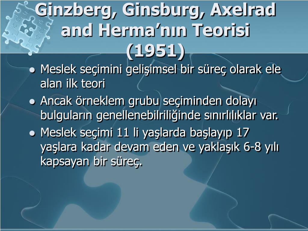 ginzberg ginsburg axelrad and herma theory