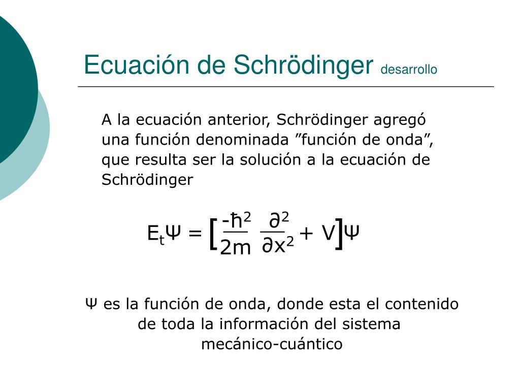 PPT - Ecuación de Schrödinger PowerPoint Presentation, free download - ID:3488503