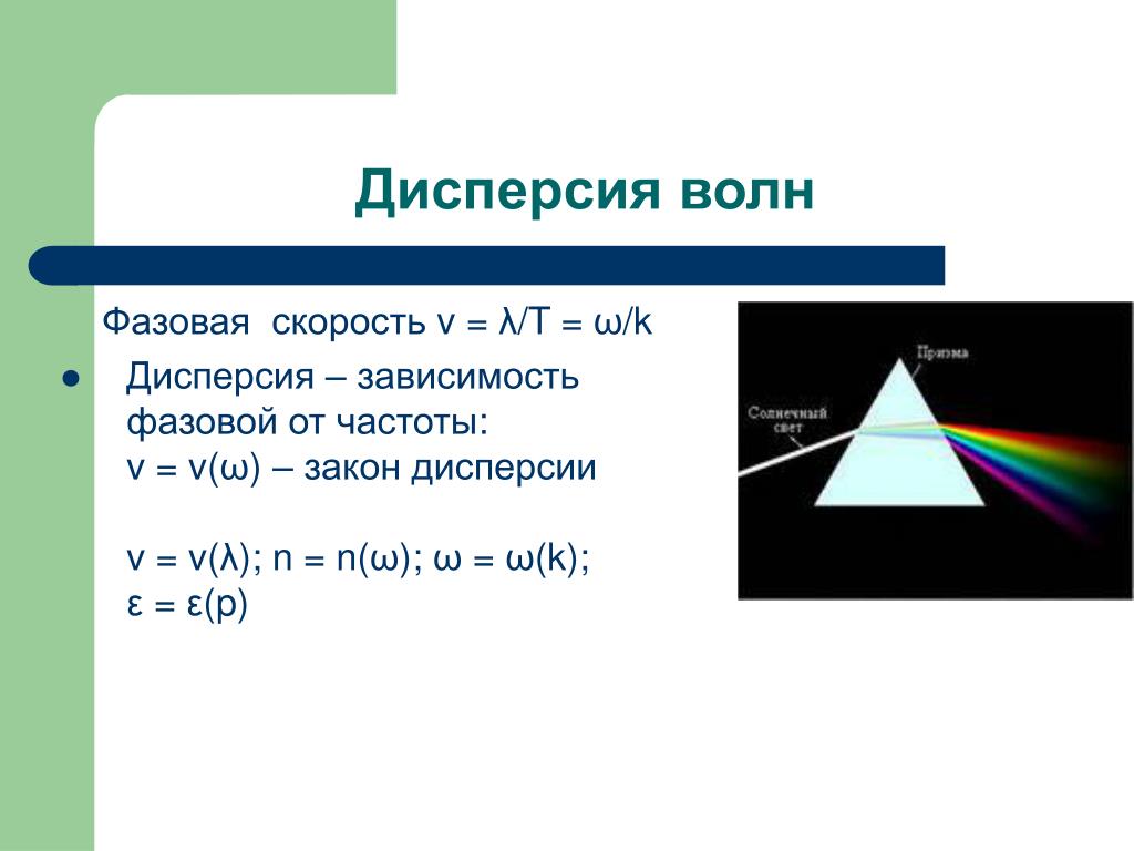 Что такое дисперсия. Дисперсия волн. Дисперсия электромагнитных волн. Дисперсия скорости волн. Дисперсия волн это в физике.