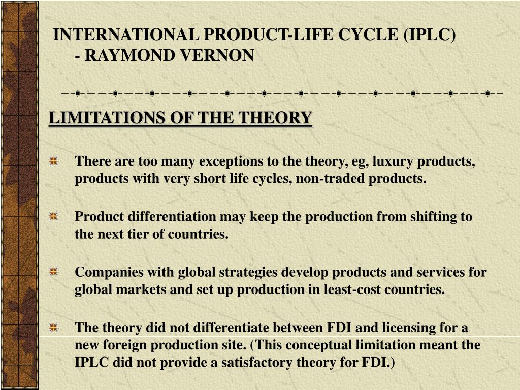 vernons product life cycle theory