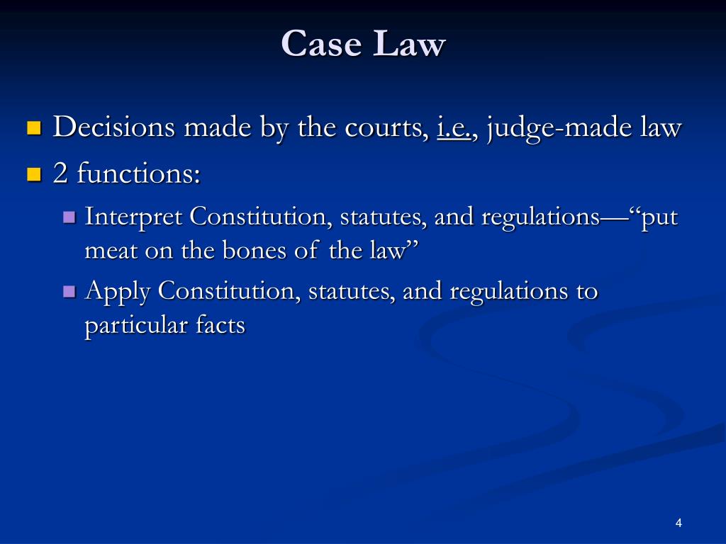 case law meaning in research