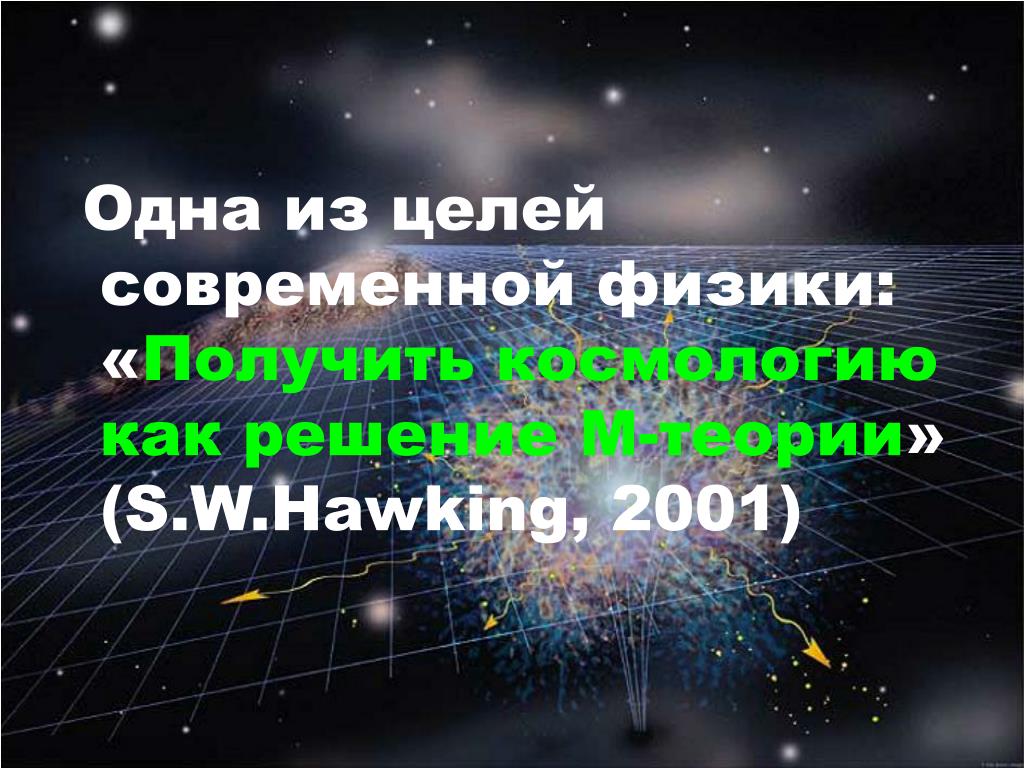 Общая теория относительности Хокинга. Основные концепции и теории космологии. Афоризм современных физиков.