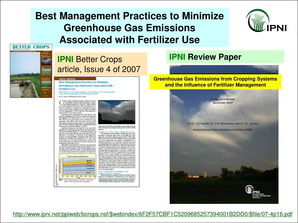 PPT - Greenhouse Gas Emissions from Crop Production Systems and ...