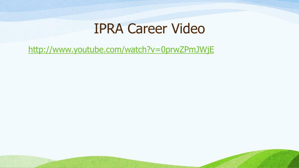ipra job opportunities 2020