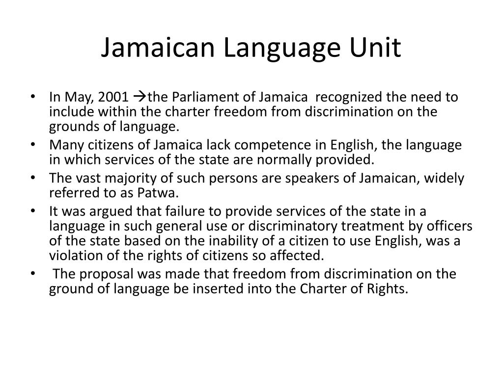 Jamaican Languagejamaican