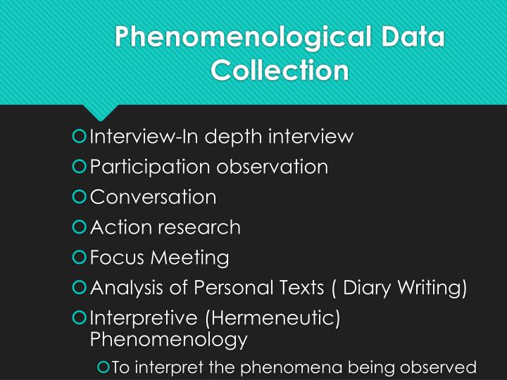 PPT Phenomenological Research “The Lived Experience” PowerPoint